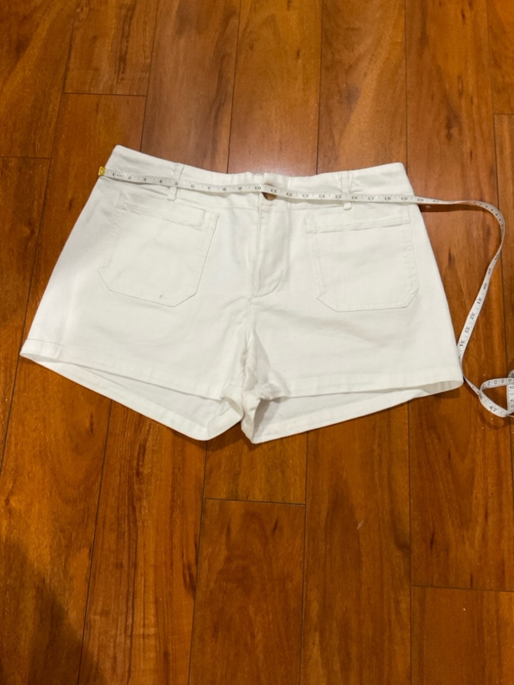 Anthropologie White Denim Short Shorts